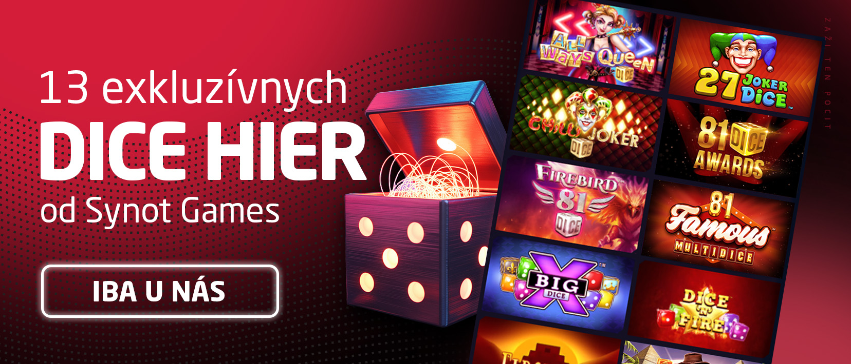 TonyBet Casino Interface mit Würfeln